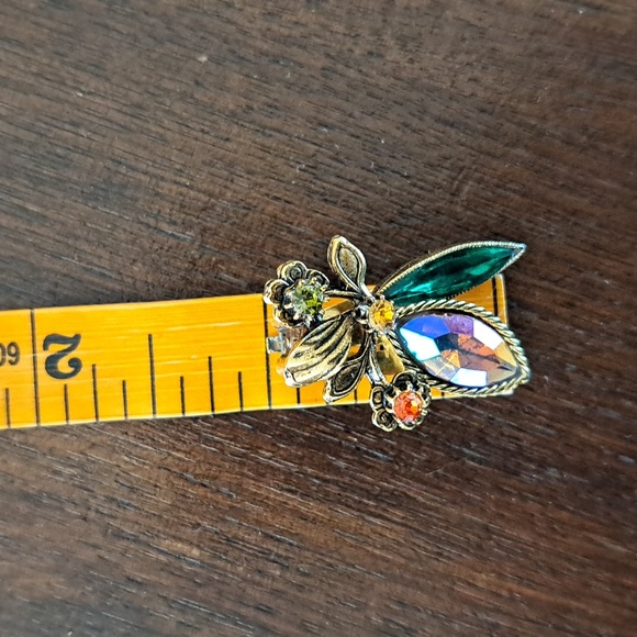 Vintage Clip Earrings Multicolored Multidimensional 1" - Picture 7 of 10